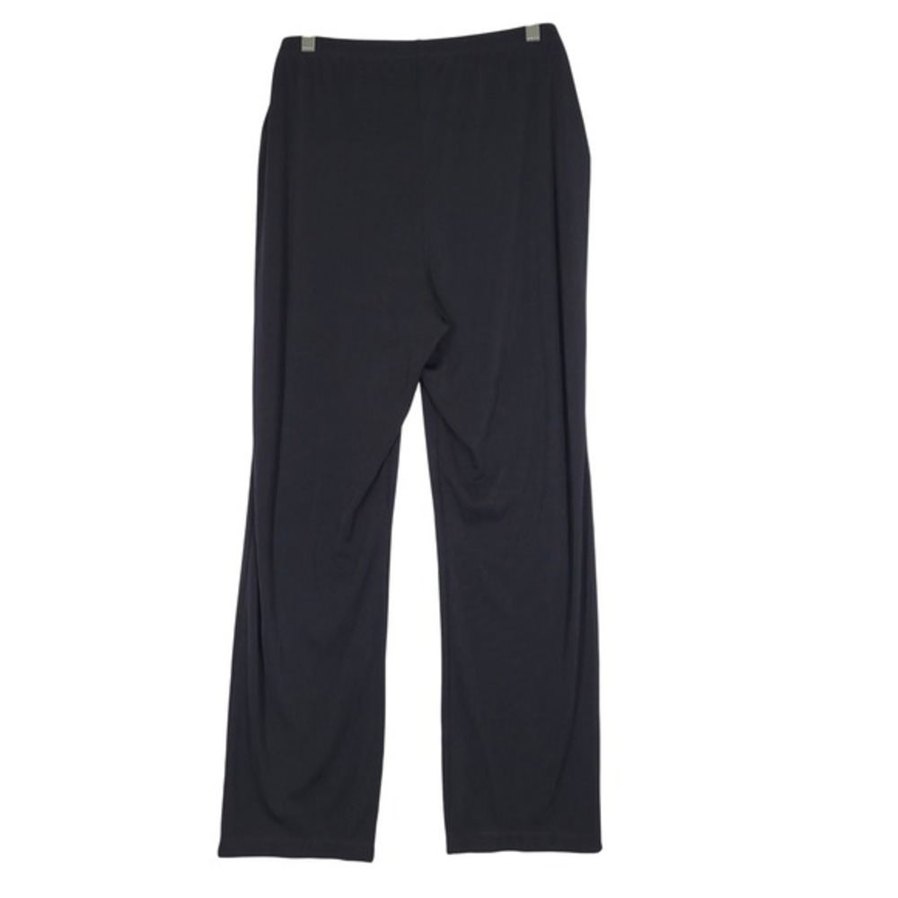 Chicos Travelers Black Ribbed Knit Pull On Pants Womens Size 3 XL Slinky - Picture 2 of 9